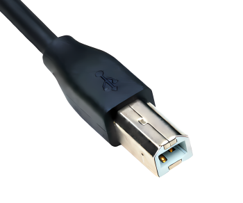 Cabo USB tipo C para ficha USB 2.0 B, preto, caixa DINIC com orifício europeu, 0,50 m